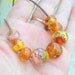 Lampwork Necklace, Artisan Handmade Lampwork Jewelry with Lampwork Bubble Beads