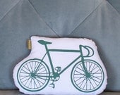 bicycle . organic stuffie . blue-green