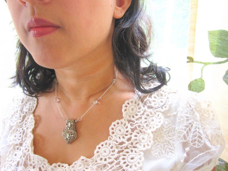 Silver India Necklace Vintage Mughal by MinouBazaar
