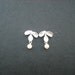 birthstone, tiny leaf post earrings - sterling silver post, wedding gift, bridesmaids gift