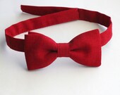 Little Boys Bow Tie - Solid Red bow tie for boys of all ages