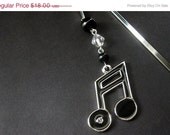 SUMMER SALE - Musical Note Bookmark, Book Charm, Hook. Handmade Artisan Jewelry by Gilliauna