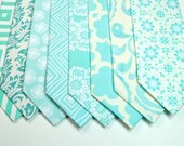 Wedding Neckties - Custom Neckties for your Wedding, Groomsmen Neckties, Blue Neckties, Aqua Necktie, Custom Neckties, Cotton Neckties