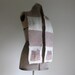 SALE - SWEATER SCARF - recycled scarf - mauve scarf - ivory scarf - wool scarf