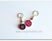 Mini Knit Girl and Yarn Snob Stitch Markers (Set of 2)