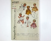 14" Doll Wardrobe for Betsy Wetsy, Carrie Cries, Sweetie Pie and Tiny Tears 50s Simplicity Pattern 4727 / Complete Uncut