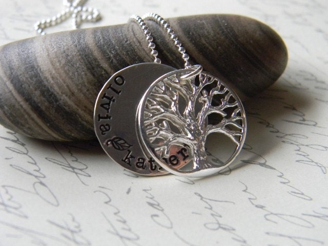 personalized necklace family necklace  tree locket