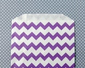 Purple Chevron Goody Bags / Favor Bags / Treat Bags (20) - 5 x 7.5 inches - Midi Size Il_170x135