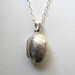 Sterling silver petite oval vintage photo locket, engraved on silver chain, small antique locket