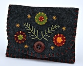 Felt coin purse. Charcoal grey.