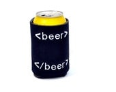Computer Coding Beer Can Koozie