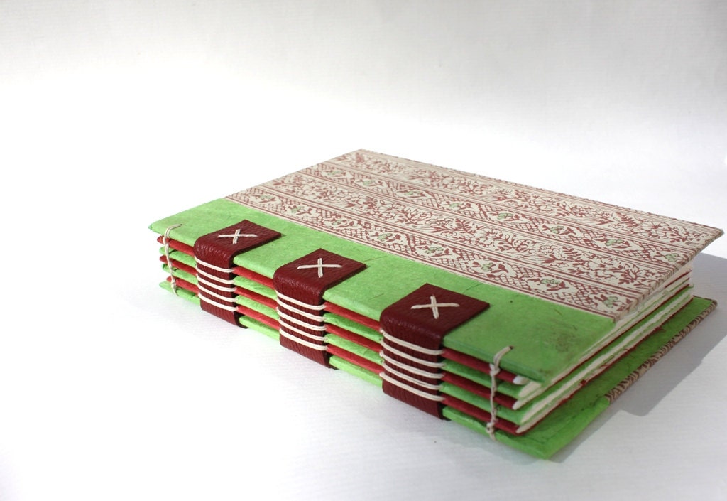 Eco-Friendly Journal or Sketchbook from Recycled Vintage Book Covers - Rebound Upcycled - Handmade