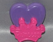 Recycled Crayons Heart and Tiara Shaped, Party Set for 12 Kids, Total of 24 Crayons.