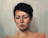 A Quiet Place, Fine Art Print of Original Oil Painting Portrait
