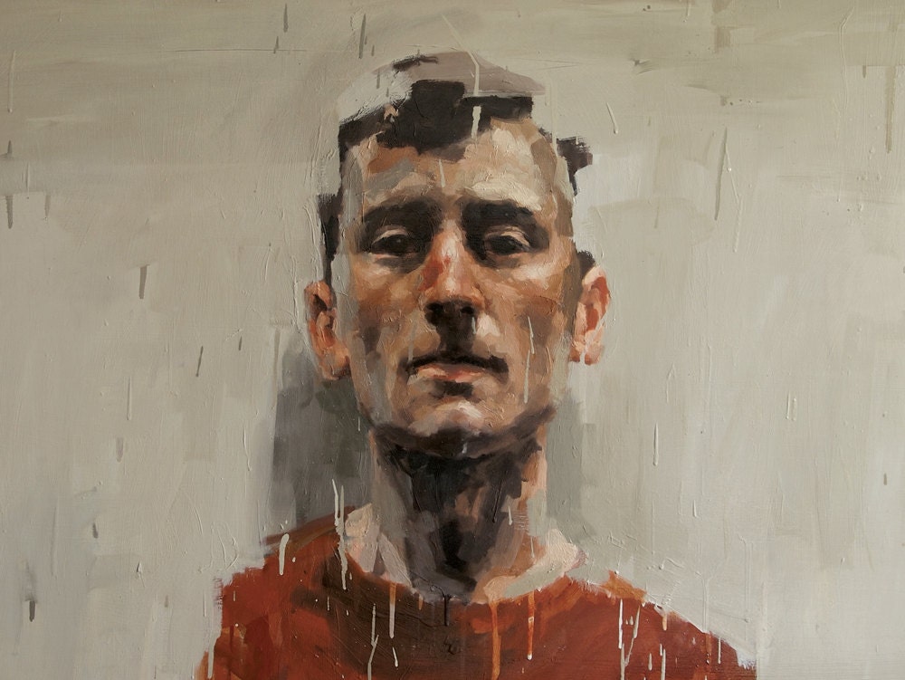 The Reflection, Large Art Print of Original Oil Painting Portrait