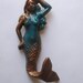 Mermaid Hook /Hanger in Two Tone - Hammered Copper and Teal