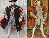 King Henry VIII Tudor Doll,  12th scale dollhouse doll  Made To Order  8-10 Weeks