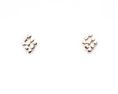 Silver Diamond Cluster Studs