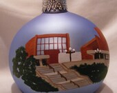 University Graduation or Sorority/ Fraternity - Custom, Hand Painted, Glass Ornament - MEDIUM 3x3.5 inches