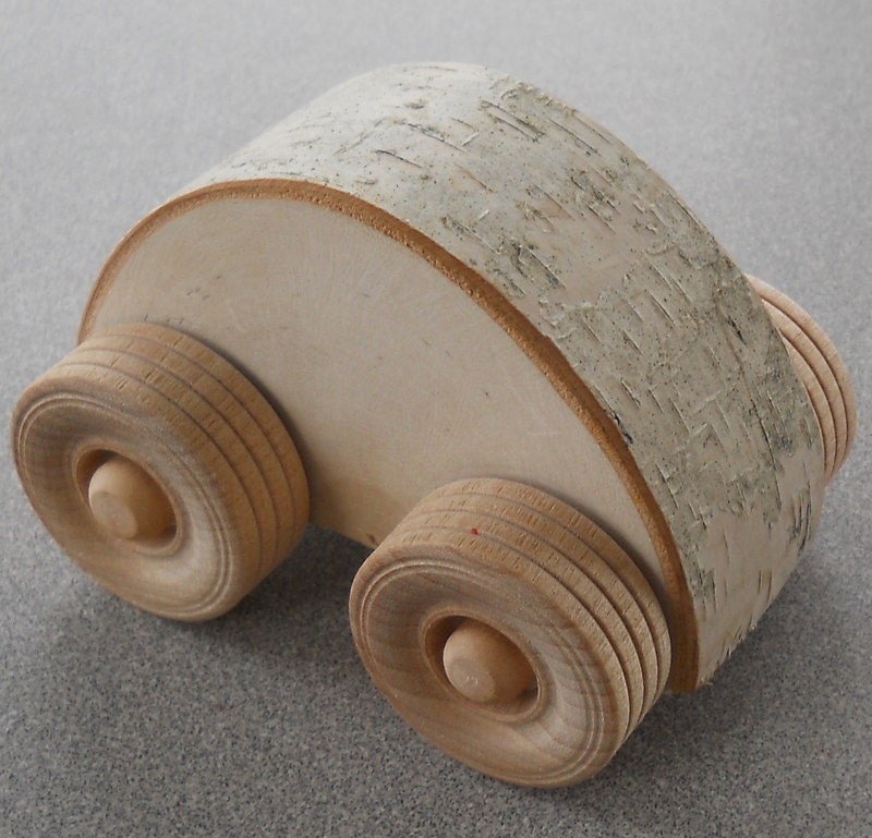 Wooden Car Natural Waldorf Toy Small Birchmobile