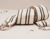 Camera Strap made from drop cloth fabric and linen-like ribbon