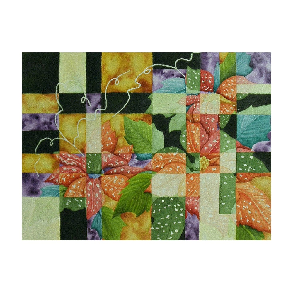 Shattered Reality XLVIII (Poinsettias) - Limited Edition Giclee