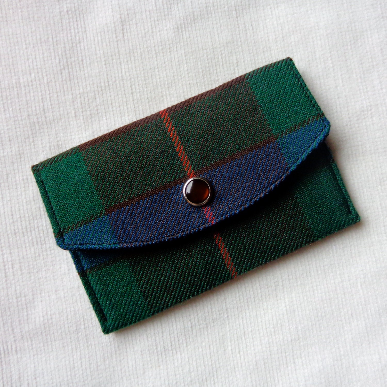 Wool Tartan Card Wallet