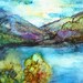 Alcohol Ink Landscape Print by Maure Bausch