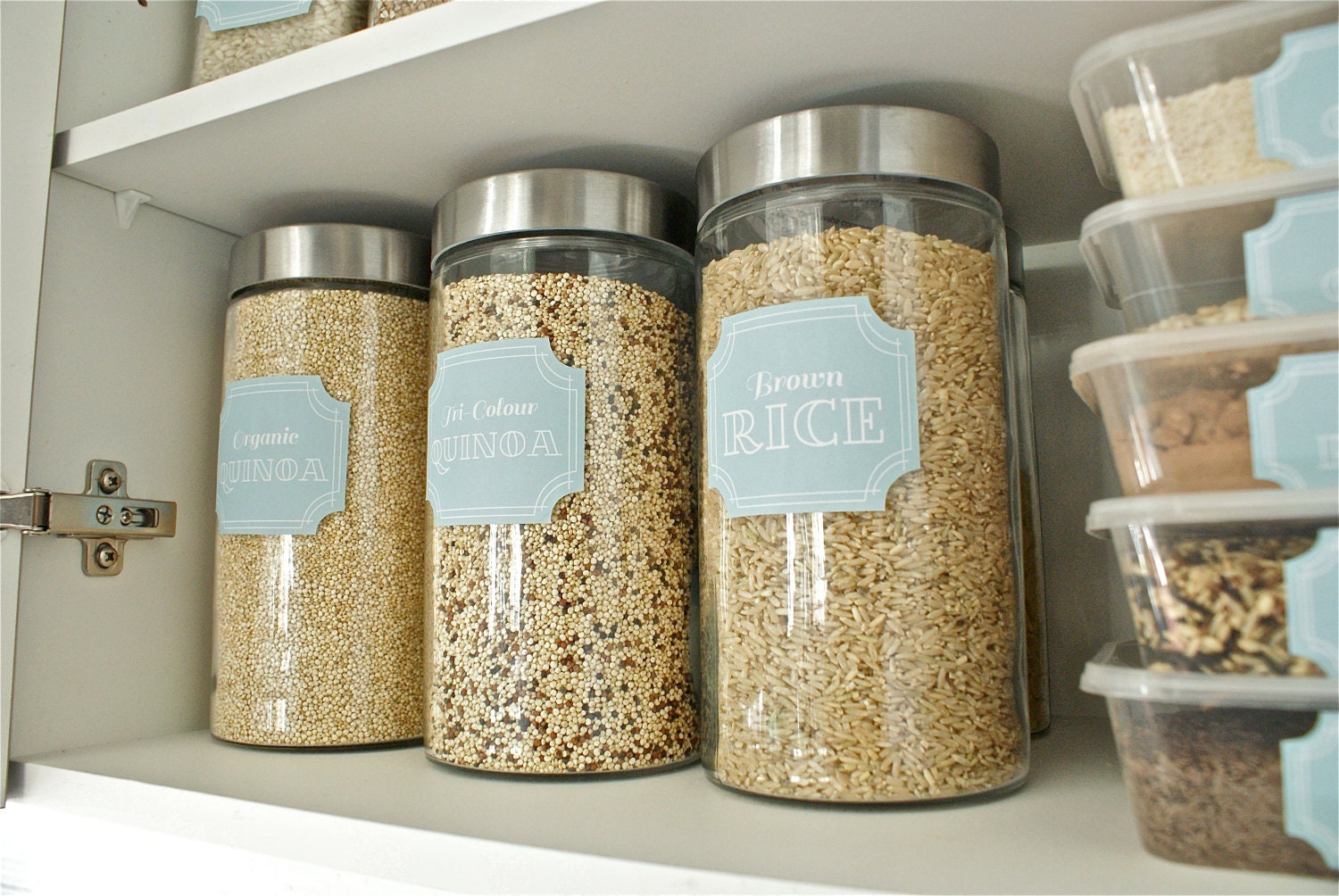 48 Printable Pantry Labels: Vintage Blue Collection