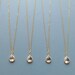 Bridesmaids Jewelry - Bridal Party Necklaces in Gold & Clear Crystal - Request Custom Colors