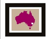 home is where the heart is - SYDNEY AUSTRALIA - custom city country art print