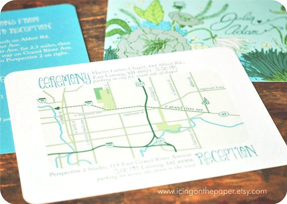 Custom Wedding Map - digital file PDF