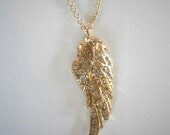 Angel Wing Necklace, CZ Gold Wing, Gifts for Her, Minimalist Jewelry, Best Friend Birthday