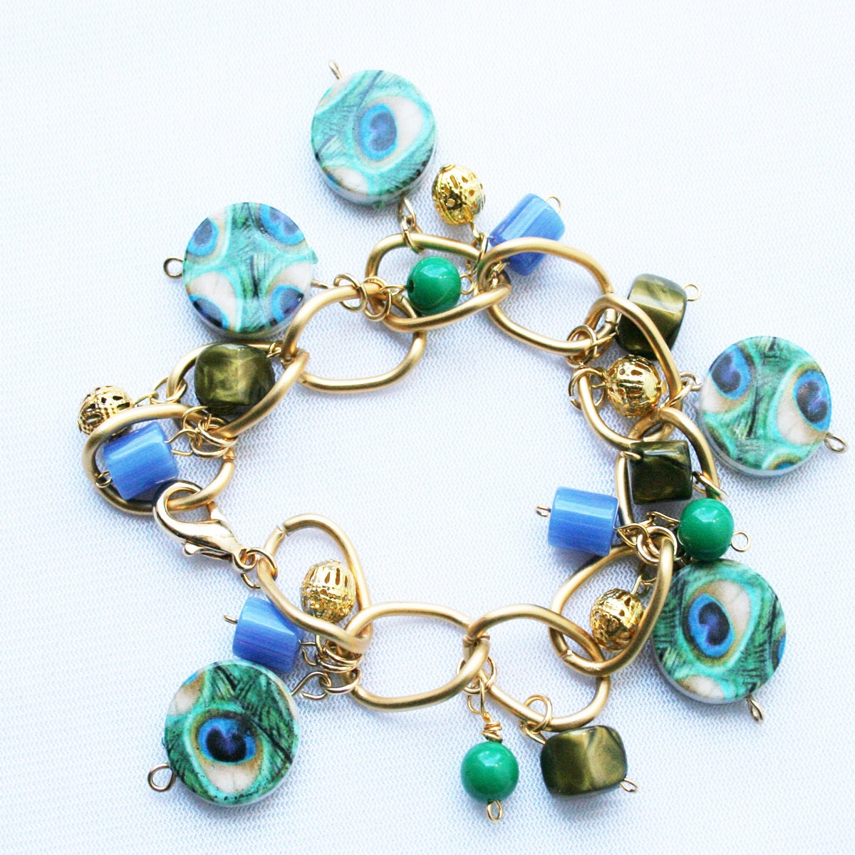 Peacock Charm Bracelet