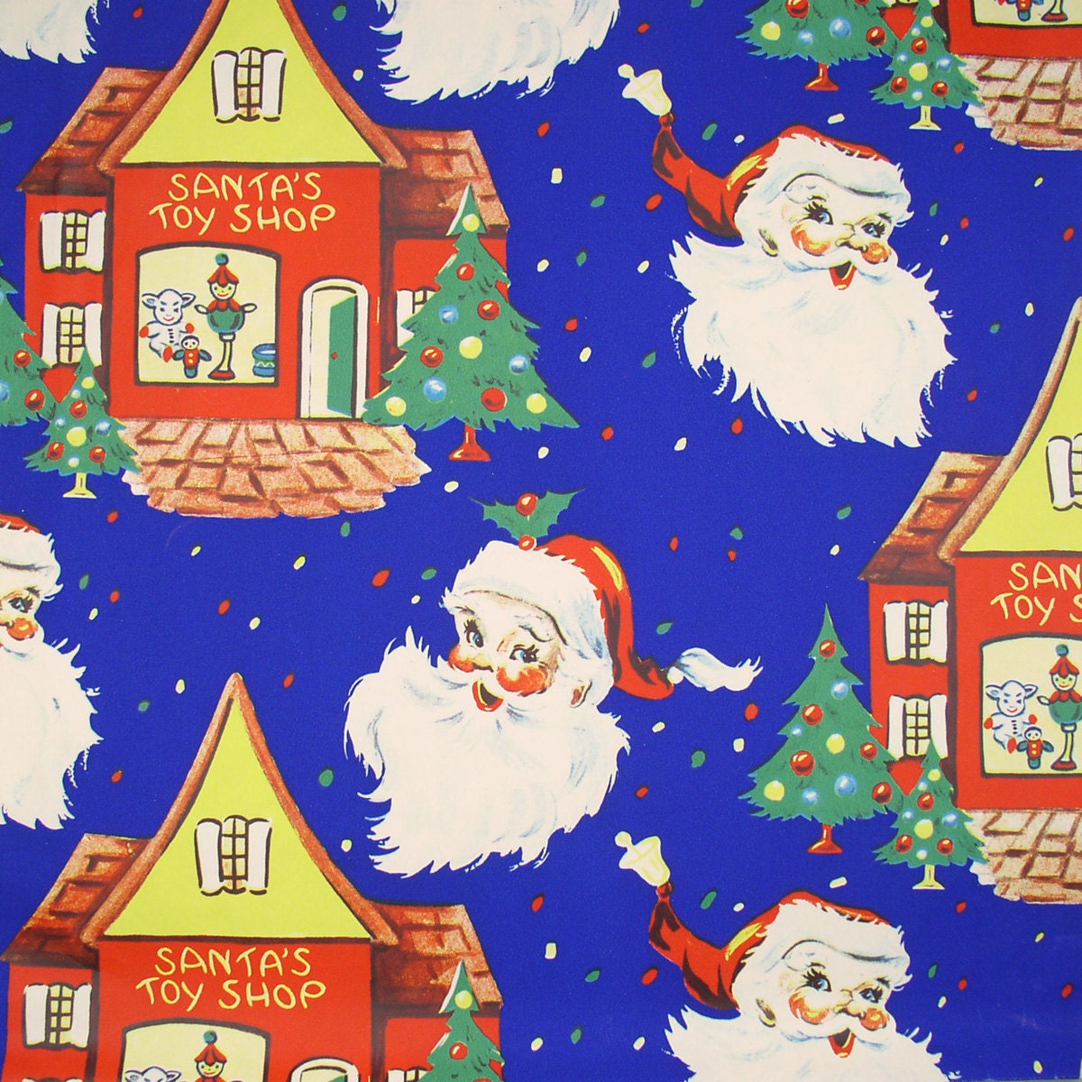 Old Fashioned St Nick CHRISTMAS Toile Tissue Paper # 767 ~ 10 Large Sheets 