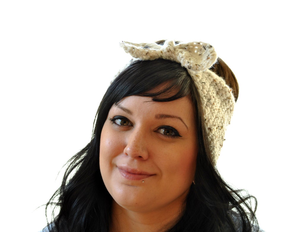 The Bombshell - Crochet Winter Headband Retro Bandana Tie Headscarf Pick your Color