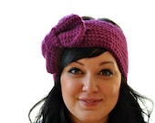 The Big Bow - Crochet Bow Headband Winter Pick Your Color