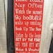 Lake Rules Sign Primitive Typography  subway sign