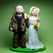 DEPOSIT - Camo Hunter Country Chic Wedding Cake Topper