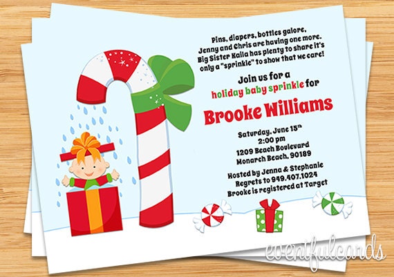 Christmas Baby Sprinkle Shower Invitation Il_570xn
