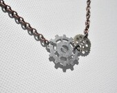 Simple gear necklace