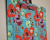 Fabric Covered Magnet Board (18" x 12") Poppies
