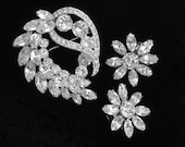 Eisenberg Brooch Earrings Demi Parure Vintage c1960