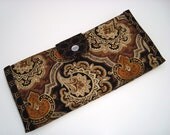 Womens Wallet, Checkbook Wallet, Quilted Wallet
