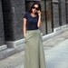 Graceful amy green Wide leg Long Linen Pants Skirt(more colour and size choice)-D35