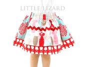 Apron SKIRT sewing tutorial, PDF, Girls and Dolls, 6m-8