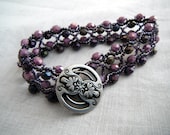 Beaded Bracelet - Violet and Lilac Luster