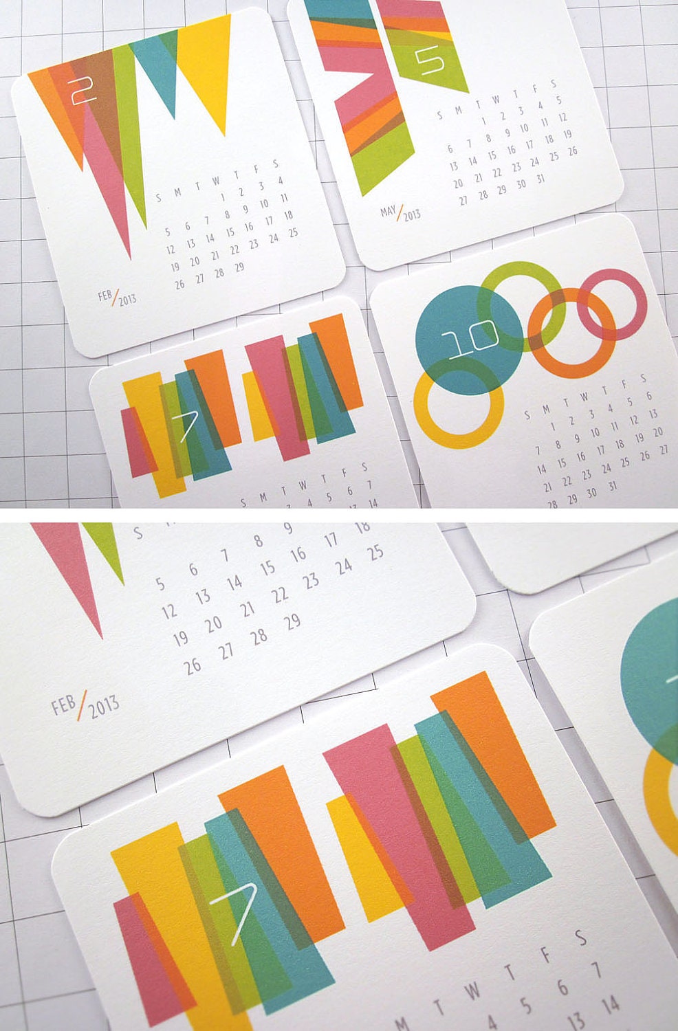 Be... Colorful - Modern Mini Calendar - 2013