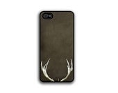 Deer antler iphone 5 case, for men, plastic case, gadget cover, Christmas gift, under 50, coffee brown, dudes (IN STOCK) - Raceytay