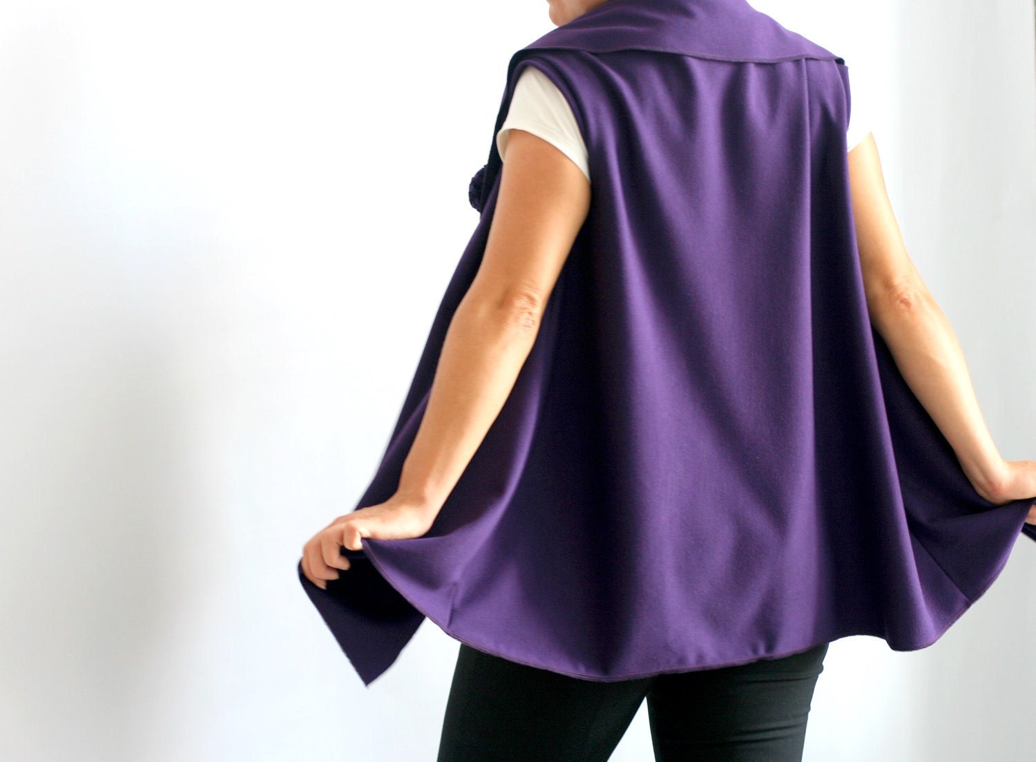 Oversized wrap top. Plus size long cardigan.
